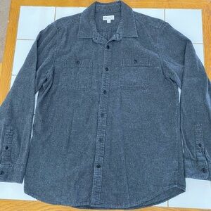 GAP Gray Casual Button Down Shirt with Long Sleeves